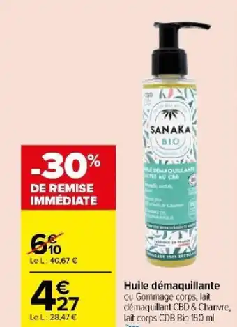 Huile démaquillante