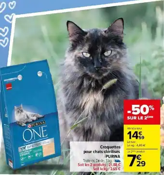 Carrefour Market Croquettes pour chats stérilisés PURINA offre