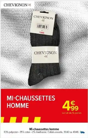 Carrefour Market Mi-chaussettes homme offre
