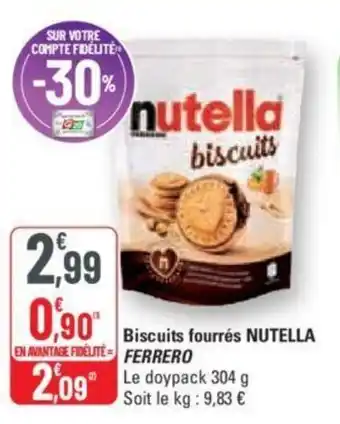 G20 Biscuits fourrés NUTELLA FERRERO offre