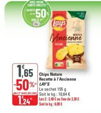 G20 Chips Nature Recette à l'Ancienne LAY'S offre