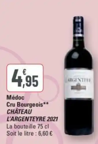 G20 Médoc Cru Bourgeois** CHÂTEAU L'ARGENTEYRE 2021 offre