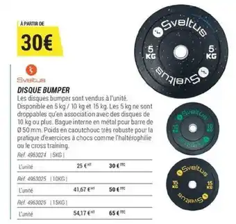 Decathlon DISQUE BUMPER offre