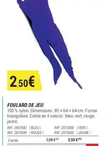 Decathlon FOULARD DE JEU offre