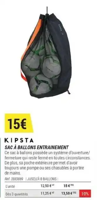 Decathlon SAC À BALLONS ENTRAINEMENT offre