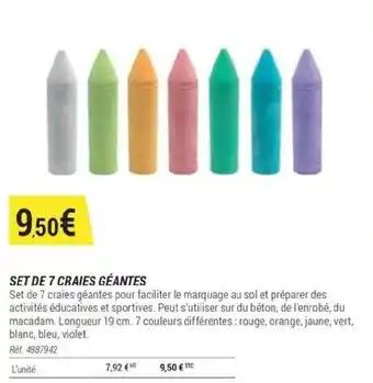 Decathlon SET DE 7 CRAIES GÉANTES offre