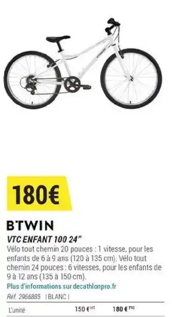 Decathlon VTC ENFANT 100 24" offre