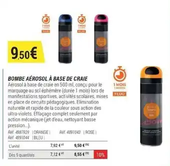 Decathlon BOMBE AÉROSOL À BASE DE CRAIE offre