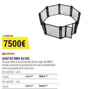 Decathlon CAGE DE MMA AU SOL offre