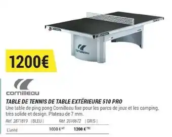 Decathlon TABLE DE TENNIS DE TABLE EXTÉRIEURE 510 PRO offre