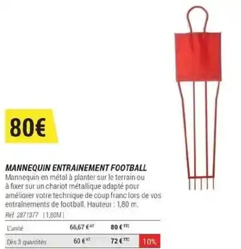 Decathlon MANNEQUIN ENTRAINEMENT FOOTBALL offre