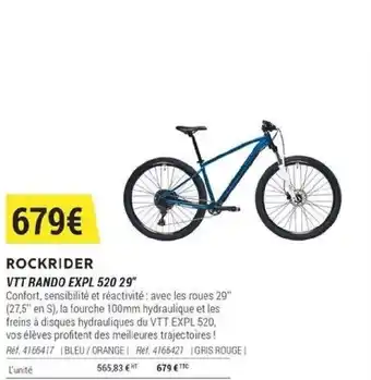 Decathlon VTT RANDO EXPL 520 29" offre