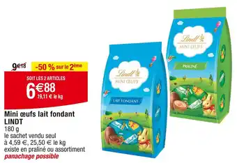 Cora x Carrefour LINDT Mini œufs lait fondant offre
