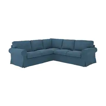 IKEA Ektorp Canapé d'angle, 4 places, Tallmyra bleu offre