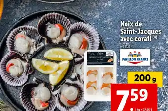 Lidl Noix de Saint-Jacques avec corail (4) offre