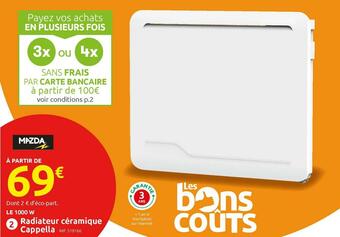 Mr Bricolage Radiateur céramique cappella offre