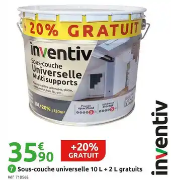 Mr Bricolage Inventiv sous-couche universelle 10 l + 2 l gratuits offre