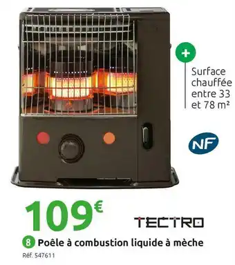 Mr Bricolage Tectro poêle à combustion liquide à mèche offre
