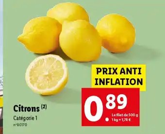 Lidl Citrons offre