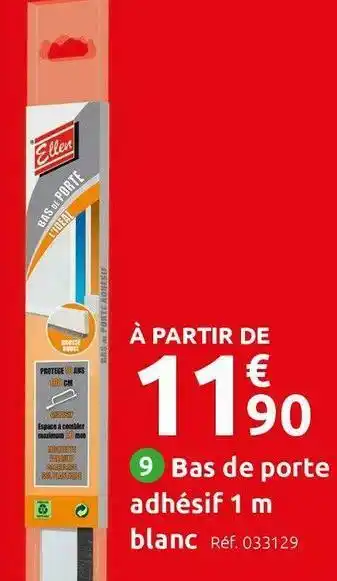 Mr Bricolage Bas de porte adhésif 1 m offre