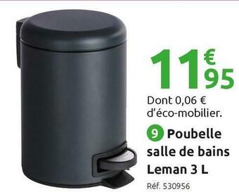 Mr Bricolage Poubelle salle de bains leman 3 l offre