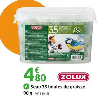 Mr Bricolage Zolux seau 35 boules de graisse 90 g offre