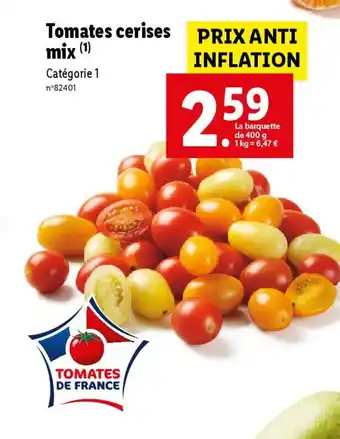 Lidl Tomates cerises offre