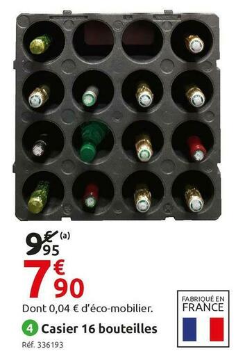 Mr Bricolage Casier 16 bouteilles offre