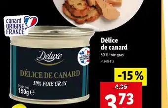 Lidl DÉLICE DE CANARD offre