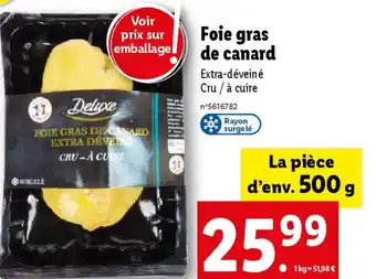Lidl Foie gras de canard offre
