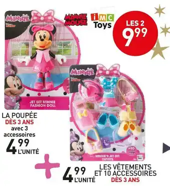 Stokomani Imc / minnie mouse la poupée et les vêtements et 10 accessoires offre