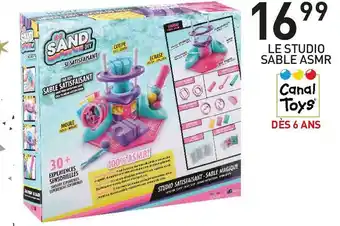 Stokomani Canal toys le studio sable asmr offre