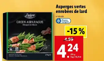 Lidl Asperges vertes enrobées de lard offre