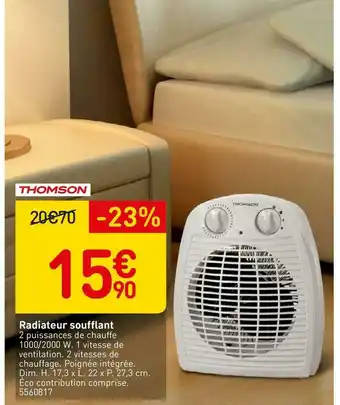 Thomson radiateur soufflant