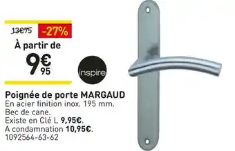 Weldom Inspire poignée de porte margaud offre