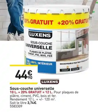 Weldom Luxens sous-couche universelle offre