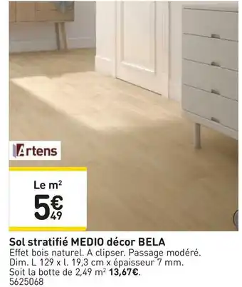 Weldom Artens sol stratifié medio décor bela offre