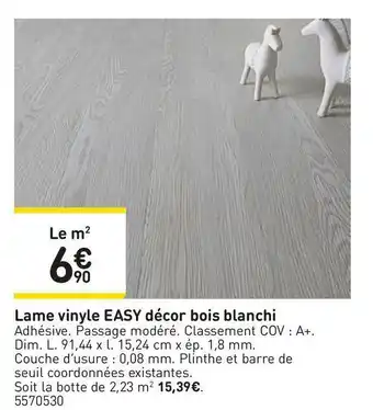 Weldom Easy lame vinyle easy décor bois blanchi offre