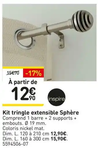 Weldom Sphère kit tringle extensible offre