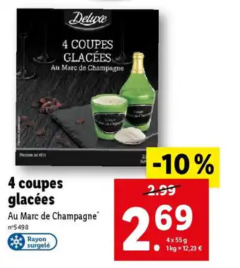 Lidl 4 coupes glacées offre
