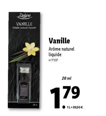 Lidl VANILLE Arome naturel liquide offre