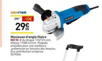 Weldom Dexter meuleuse d’angle filaire offre