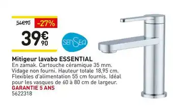 Weldom Home essentials mitigeur lavabo offre
