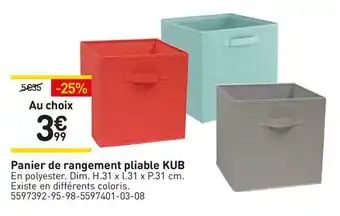 Weldom Panier de rangement pliable kub offre