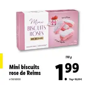 Lidl Mini biscuits rose de Reims offre