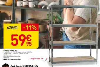 Weldom Étagère métal mix offre