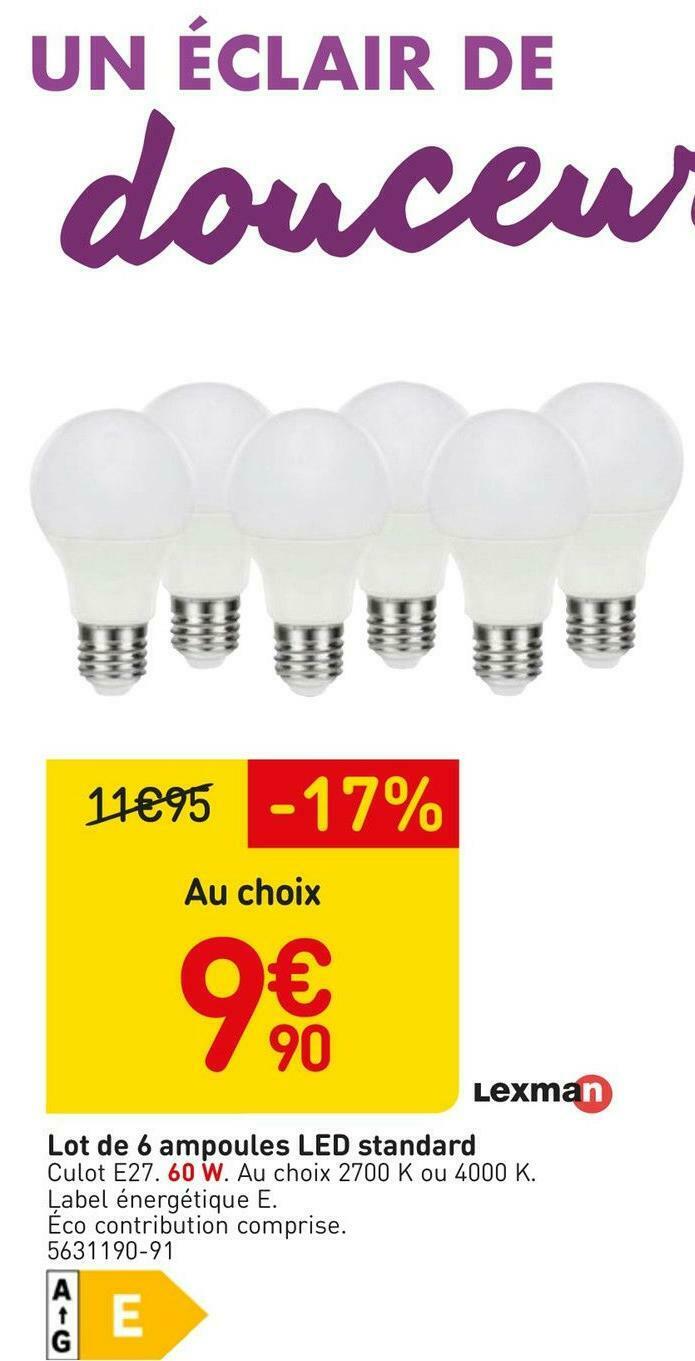 Promo Led ampoule chez Weldom