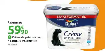Mr Bricolage Dulux valentine crème de peinture mat 6 l offre