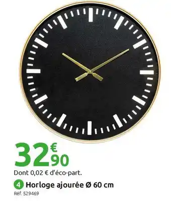 Mr Bricolage Horloge ajourée 60 cm offre