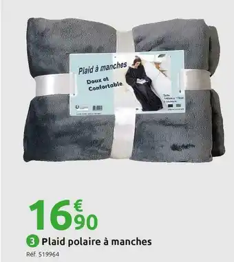 Mr Bricolage Plaid polaire à manches offre